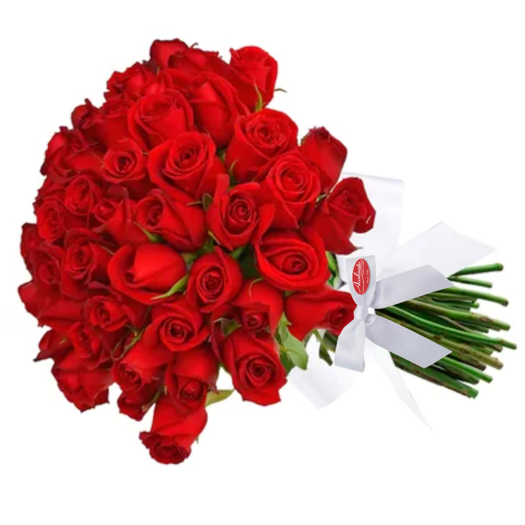 Buqu Encanto com 36 rosas vermelhas