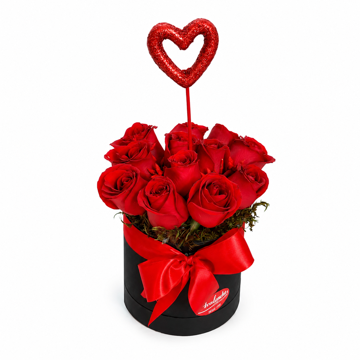 Box com 12 Belas Rosas Importadas vermelhas