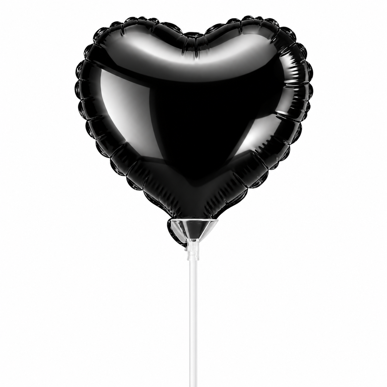 Bal�o Cora��o Preto M 20cm