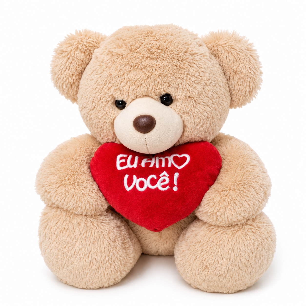 Pel�cia Urso Marrom Cora��o 40cm
