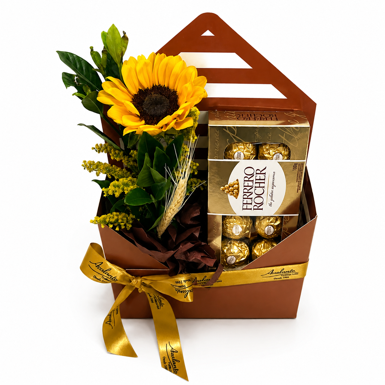 Doce Girassol com Ferrero Rocher