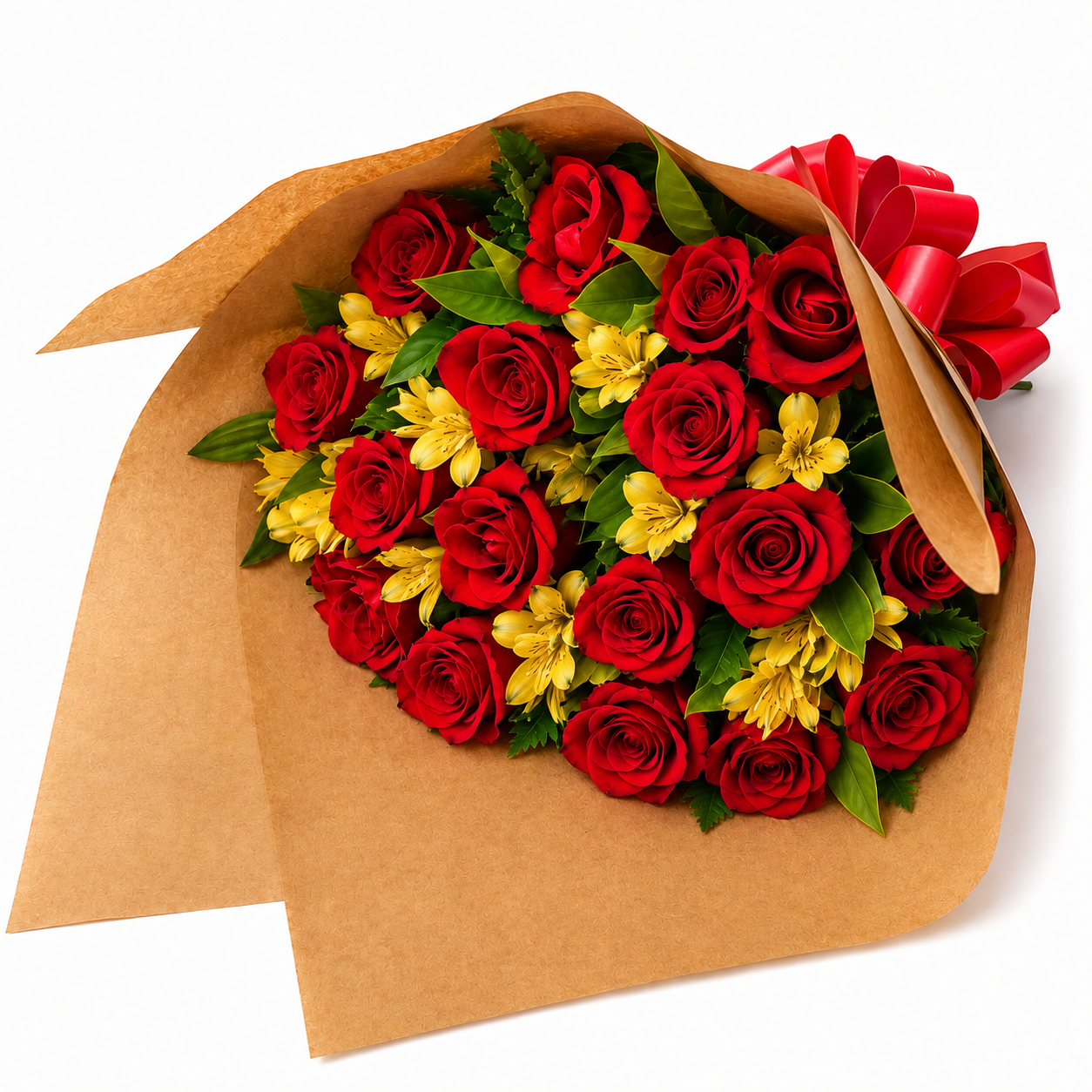 Buqu� de 18 Rosas Importadas vermelhas